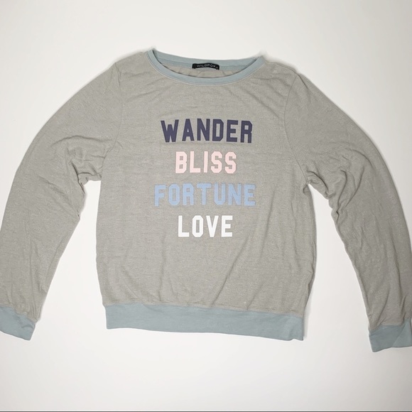 WILDFOX FORTUNE LOVE PULLOVER SWEATSHIRT - Picture 3 of 9